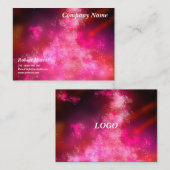 Night Sky Pink Flare Visitekaartje (Voorkant / Achterkant)