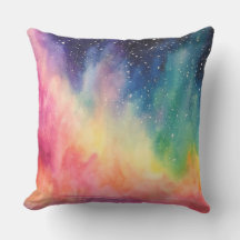 Night Sky Rainbow Aquarel Abstracte kunst