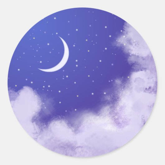 Night Sky Ronde Sticker (Voorkant)