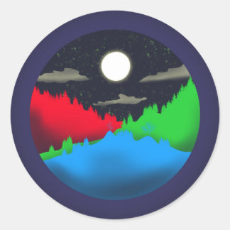 Night Sky Ronde Sticker