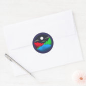 Night Sky Ronde Sticker (Envelop)