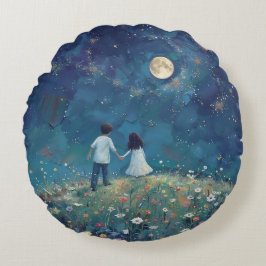 Night Sky Round Pillow Rond Kussen