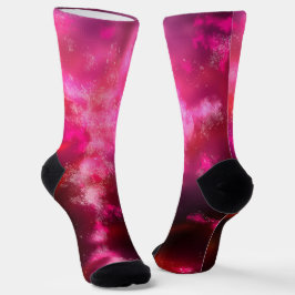 Night Sky roze Flare Sustainable Crew Sock Sokken