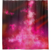 Night Sky roze flat-showgordijn Douchegordijn (Voorkant)