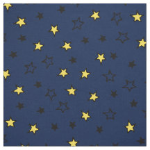 Night Sky Schattige Yellow Stars op Navy Blue Patt