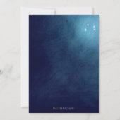 Night Sky Snowy Mountain Holiday Dinner Party Kaart (Achterkant)