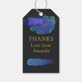 Night Sky Space Stars Fantasy Party Dank je wel Cadeaulabel