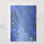 Night Sky Sparkles Blauwe & Witte Ballonnen Verjaa Kaart (Achterkant)