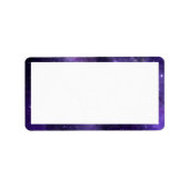 Night Sky Starlight Paarse bruiloft label (Voorkant)