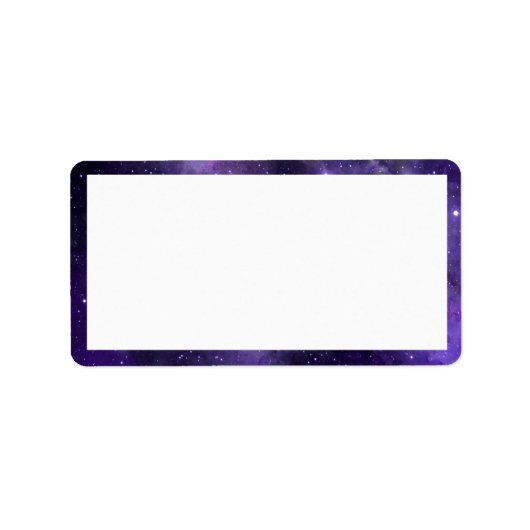 Night Sky Starlight Paarse bruiloft label (Voorkant)