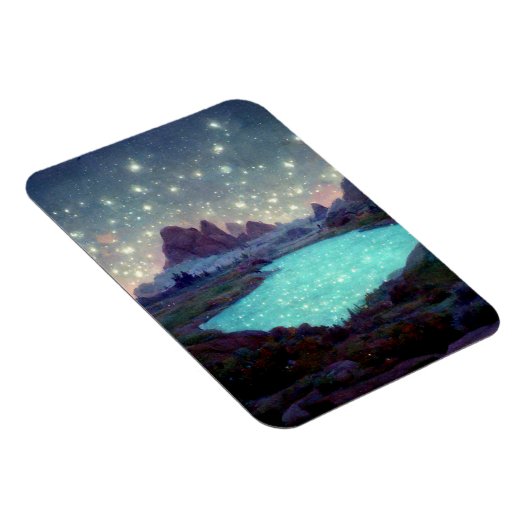 Night Sky Stars Fantasy Landschap Magneet (Rechterzijde)