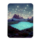 Night Sky Stars Fantasy Landschap Magneet (Verticaal)