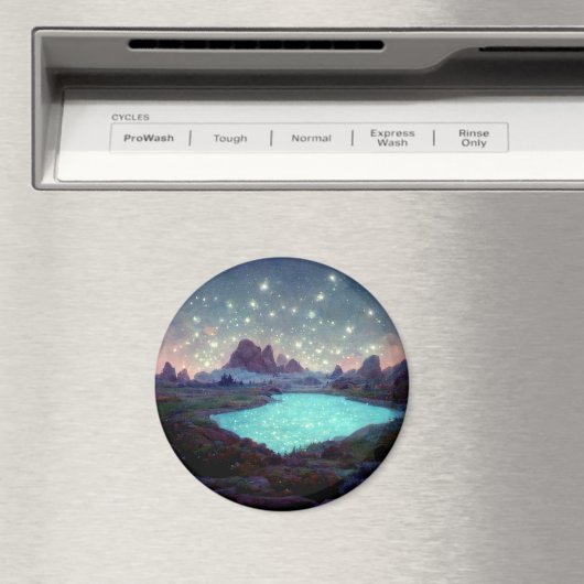 Night Sky Stars Fantasy Landschap Magneet (Insitu (Vaatwasser))