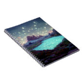 Night Sky Stars Fantasy Landschap Notitieboek (Rechterzijde)
