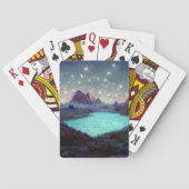 Night Sky Stars Fantasy Landschap Pokerkaarten (Achterkant)
