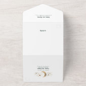 Night Sky Stars Hemelse Boog Huwelijk All In One Uitnodiging (Buitenkant)