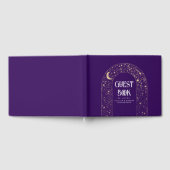 Night Sky Stars Hemelse Paarse bruiloft Gastenboek (Volledig)