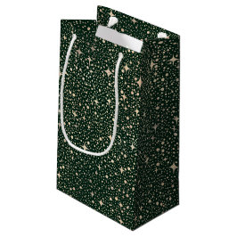 Night Sky Stars Hemelse smaragd groen en goud Klein Cadeauzakje