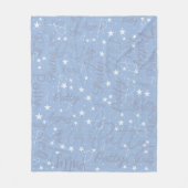 Night Sky Stars Lichtblauw (met haar naam) Fleece Deken (Voorkant)