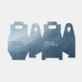 Night Sky Stars Navy Blue White Bedankdoosjes (Uitgevouwen)