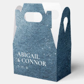 Night Sky Stars Navy Blue White Bedankdoosjes (Geopend)