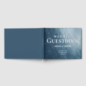 Night Sky Stars Navy Blue White Gastenboek (Volledig)