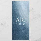 Night Sky Stars Navy Blue White Menu (Achterkant)