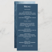 Night Sky Stars Navy Blue White Menu (Voorkant / Achterkant)