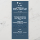 Night Sky Stars Navy Blue White Menu (Voorkant)