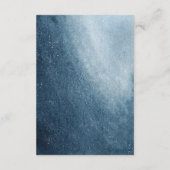 Night Sky Stars Navy Blue White Rehearsal Dinner Informatiekaartje (Achterkant)