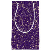 Night Sky Stars Paarse en gouden magie Klein Cadeauzakje (Voorkant)