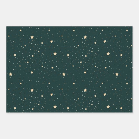 Night Sky Stars-patroon Inpakpapier Vel (Voorkant 3)