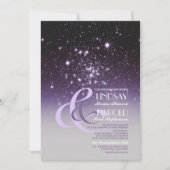Night Sky Stars Romantische huwelijksuitnodigingen Kaart (Voorkant)