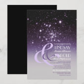 Night Sky Stars Romantische huwelijksuitnodigingen Kaart (Voorkant / Achterkant)