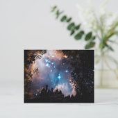 Night Sky Stars Tree Castle Briefkaart (Staand voorkant)