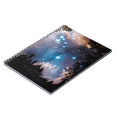 Night Sky Stars Tree Castle Notitieboek (Linkerzijde)