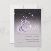 Night Sky Stars Wedding RSVP Kaarten (Voorkant)