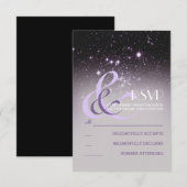 Night Sky Stars Wedding RSVP Kaarten (Voorkant / Achterkant)