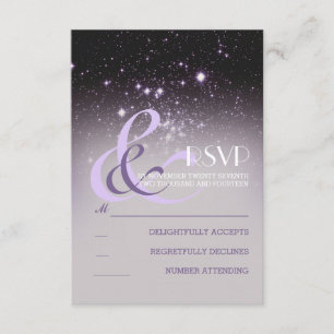 Night Sky Stars Wedding RSVP Kaarten Kaartje