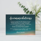 Night Sky Sterren Galaxy Sunset Mountain Bruiloft Informatiekaartje (Staand voorkant)