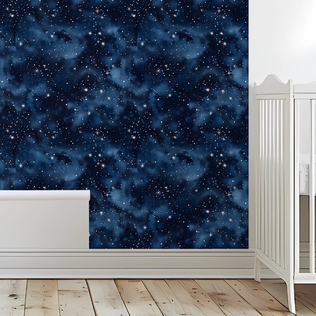 Night Sky Sterren Marine Blauw Plafond Behang (Creator heeft geüpload)