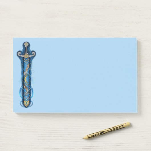 Night Sky Sword Post-it® Notes (Op bureau)