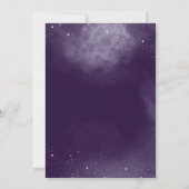 Night Sky Triple Moon Phases Paarse Handfasting Kaart (Achterkant)