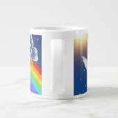 Night Sky, twee vogels, vlinders en een regenboog Grote Koffiekop (Achterkant)