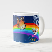 Night Sky, twee vogels, vlinders en een regenboog Grote Koffiekop (Voorkant rechts)