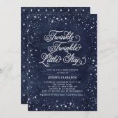 Night Sky Twinkle Twinkle Little Star Baby shower Kaart (Voorkant / Achterkant)