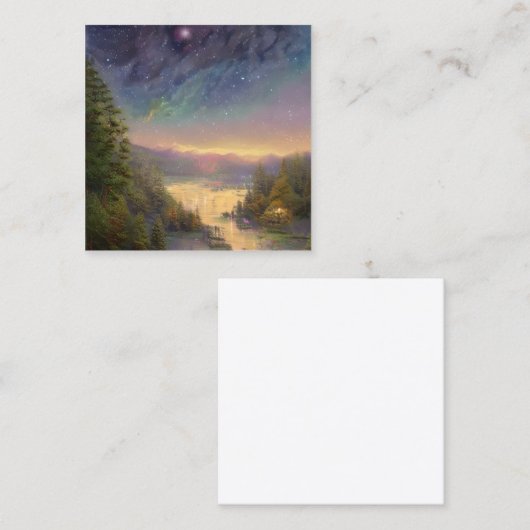 Night Sky Vierkante Visitekaartje (Voorkant / Achterkant)