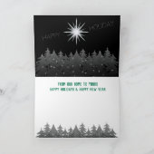 Night Sky White Star Universele Kerstvakantie Feestdagen Kaart (Binnen)