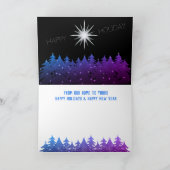 Night Sky White Star Universele Kerstvakantie Feestdagen Kaart (Binnen)