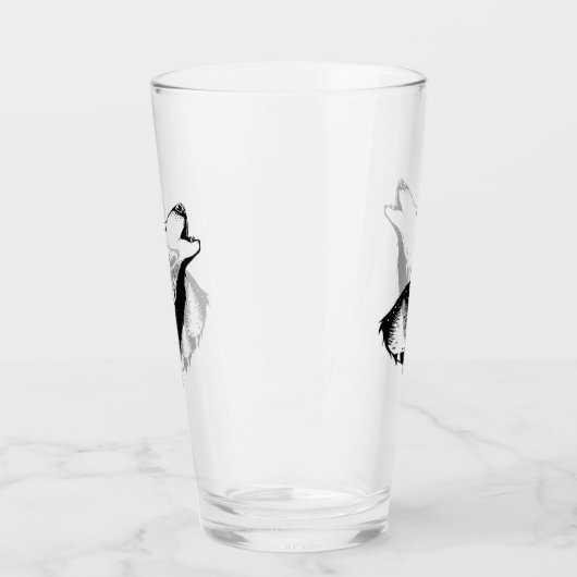 Night Sky Wilderness Howling Wolf Glas (Links)